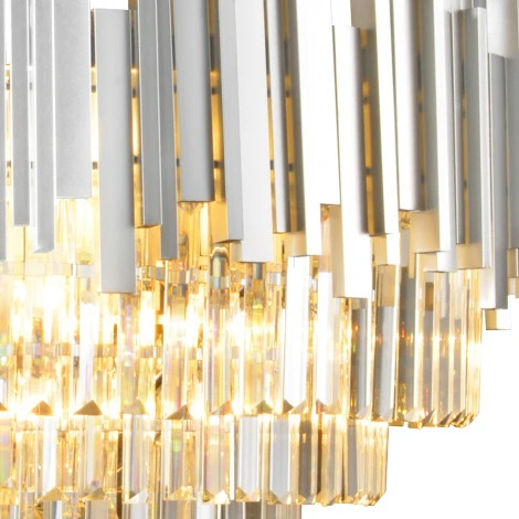 Подвесная люстра каскадная Natali Kovaltseva Vertigo 81440/12C SILVER (220V, на тросе)