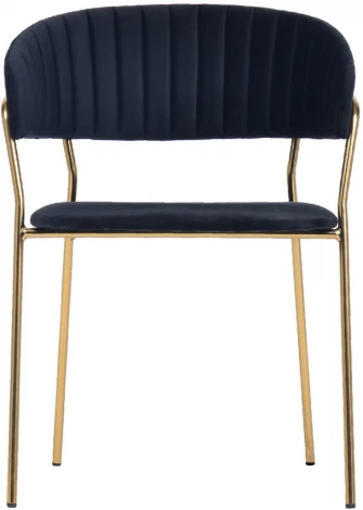 Комплект из 2-х стульев Turin чёрный с золотыми ножками Bradexhome арт.FR 0797P