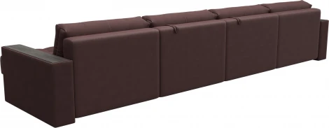 Диван П-образный с декором Лига-049 НПБ Лонг Лига Диванов (Замша) арт.128579