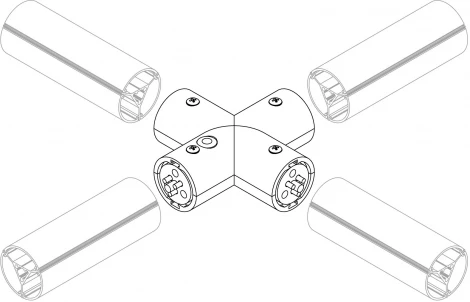 Соединитель профиля ROUND-D36-360-X90 (Arlight, Металл) 050544