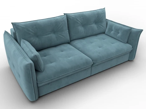 Диван прямой Лига-100 НПБ (ДСП,Фанера/Пластик/Велюр/Бирюзовый) Лига Диванов 133648