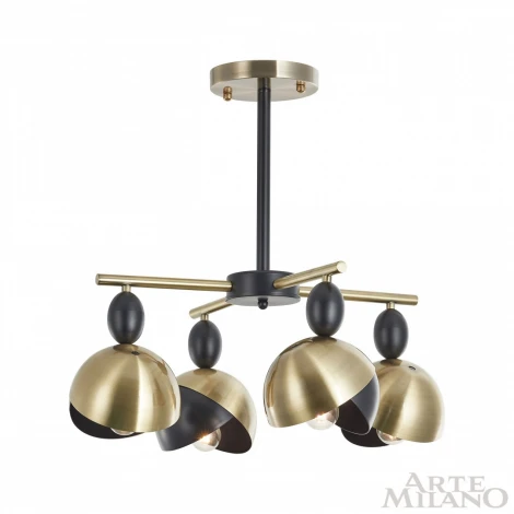Потолочная люстра на штанге Arte Milano 271307/4 BK/GD (220V, шарики)