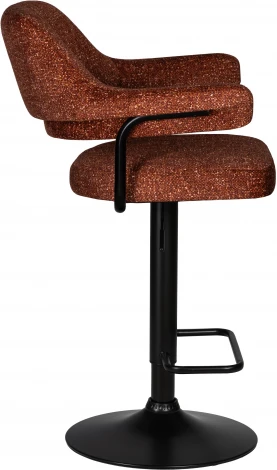 Стул барный DOBRIN CHARLY BLACK (терракотовый твид (LEO56))
