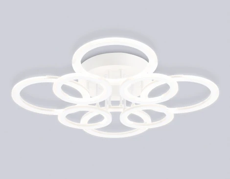 Потолочная люстра светодиодная на штанге с пультом Ambrella ACRYLICA FA8945 (регулировка яркости, 220V, кольцо)