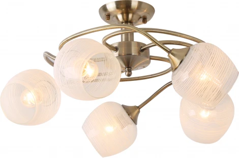 Люстра потолочная на штанге Olivia 1178/5P E27*60W Antique brass