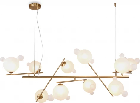 Подвесной светильник Freya Flaty FR5374PL-10BS (220V, на тросе, молекулы)