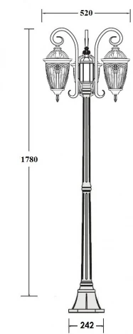 Наземный фонарь Oasis Light FES 86308B 18 Bl (220V, IP44)