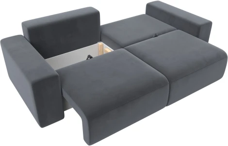 Диван прямой Лига-036 НПБ Классик (Серый/Велюр) Лига Диванов арт.121310