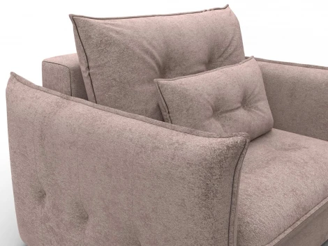 Кресло Лига-100 НПБ (ДСП,Фанера,Велюр/Бежевый) Лига Диванов 137000