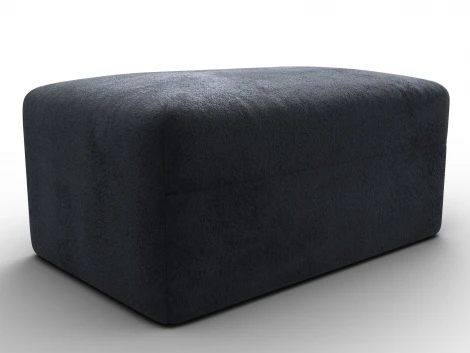 Модуль пуф Лига-060 НПБ (ЛДСП,Брус,Фанера,Велюр/Темно-серый) Лига Диванов 129573