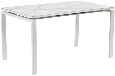 Стол Areal раскладной 140-180х80х75 белый мрамор с белыми ножками Bradex Home RF 0413