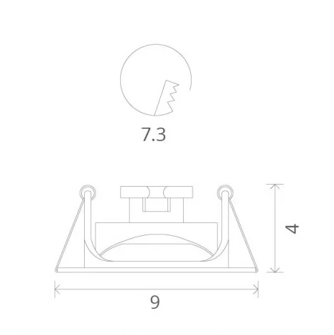 Встраиваемый точечный светильник Arte Lamp Accento A3219PL-1SS (220V)