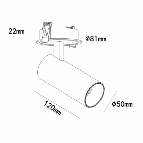 Спот потолочный iLedex Plum 100 BR BRASS