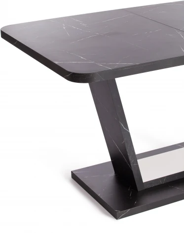 Стол обеденный VOX ЛДСП, 132-172x85x75,5 см, Мрамор черный/Белый Tetchair 19268