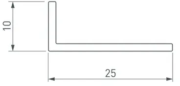 Уголок ARH-W25х10х1,5-2000 ANOD (Arlight, Алюминий) 053357