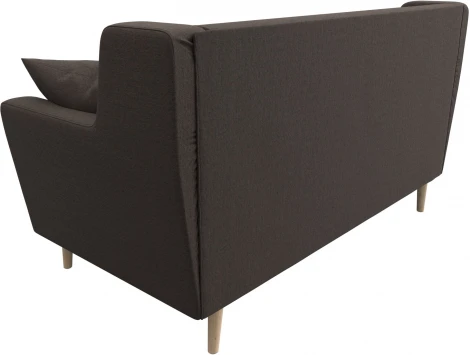 Диван кухонный прямой Брайтон 2 (Коричневый/Рогожка) Лига Диванов арт.123712