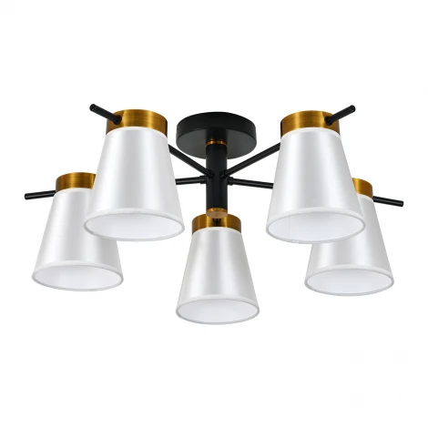 Потолочная люстра на штанге 120005/5R E14*40W Black/Gold Escada Ambient ES0000055