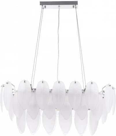 Подвесная люстра Arte Milano AM-4653 4653.L750.H240.E14.12 Ni (220V, на тросе, перо)