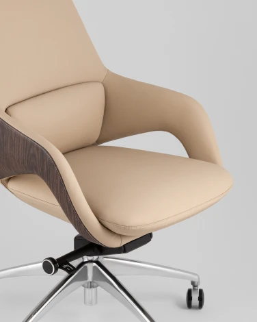 Кресло руководителя TopChairs Reign бежевый арт.УТ000039415