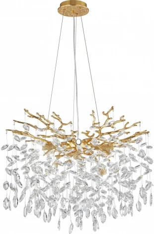 Подвесная люстра хрустальная Arte Milano Milano-1 23110.600.8.G9.B GD (220V, на тросе)