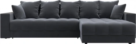 Диван угловой с декором и полкой Лига-050 НПБ Лига Диванов (Велюр) арт.128594