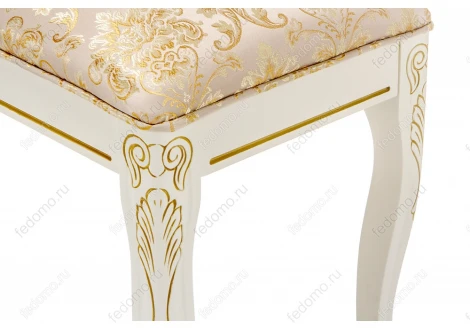Банкетка Woodville Валентино патина золото / бежевый 309320