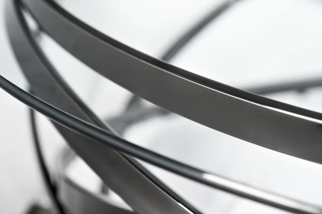 Журнальный стол Garda Decor GY-CT8402BL (Хром/Прозрачный)