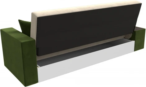 Диван-книжка Лига-020 стол слева (Бежевый,Зеленый/Микровельвет) Лига Диванов арт.118491L