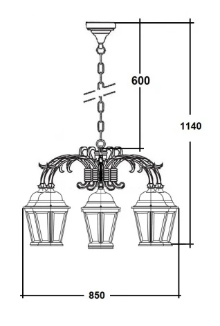 Уличный светильник подвесной Oasis Light ASTORIA 2 91470/6/16 Gw