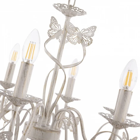 Подвесная люстра Arte Milano AM346179 346179/6 WT+SL (220V, подвески, на цепи, подсвечник, свеча)