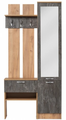 Прихожая Woodville Иннэс-3 дуб крафт золотой / камень темный