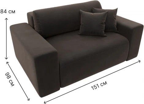 Кресло Лига-036 НПБ (Коричневый/Велюр) Лига Диванов арт.121289