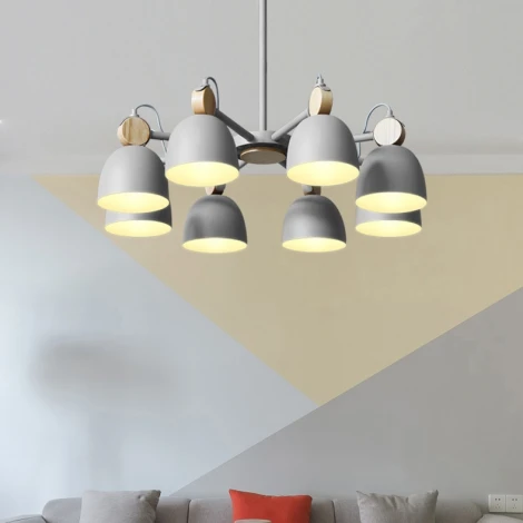 Потолочная люстра на штанге Rolla 8 Gray ImperiumLoft Rolla01 (178073-26) (220V)