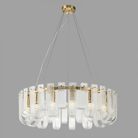 Подвесная люстра Belfast Severn 6601-800 BR CL (220V, на тросе, круглые)