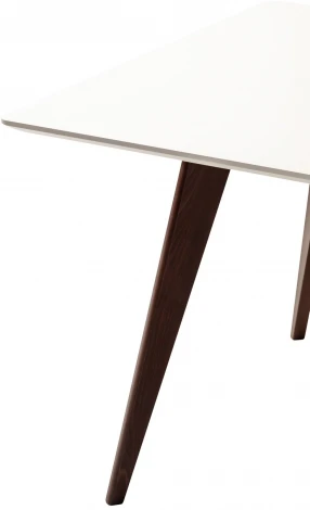 Стол R-Home Лунд 960*960 Белый Темный орех