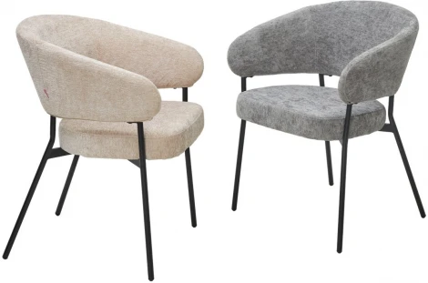 Стул M-City SAGE 3018-17 серый, шенилл / черный каркас