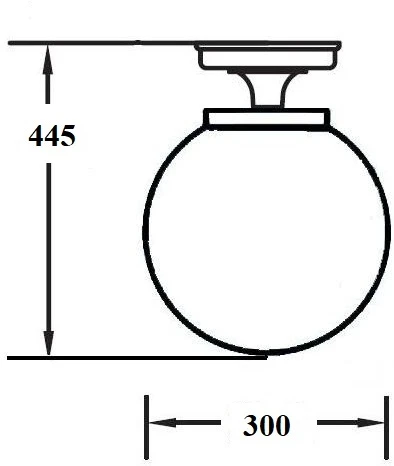 Потолочный светильник уличный Oasis Light GLOBO L 88205LA Bl (220V, фонарь, шар, IP44)