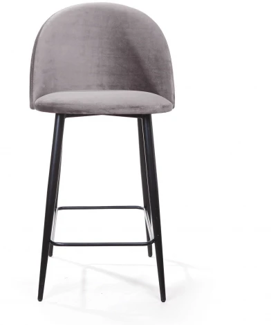 Стул полубарный Top Concept Thomas, бархат светло-серый 26