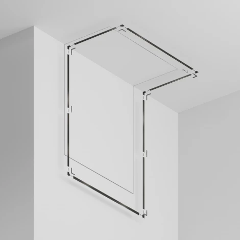 Шинопровод низковольтный 2 метра 220V встраиваемый под ГКЛ 12,5мм черный Maytoni Technical Busbar trunkings Exility X TRX239-422.12B