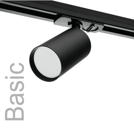 Трековый светильник однофазный Wolta WTL-GU10/02B под лампу GU10 черный BASIC