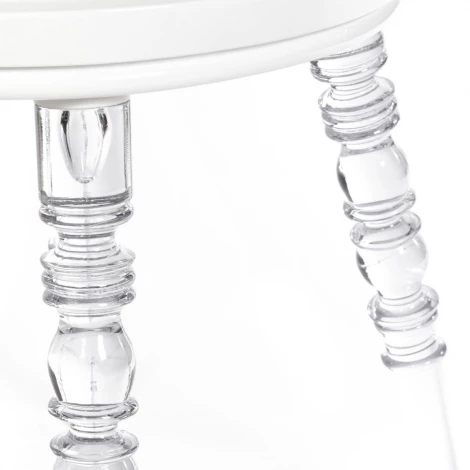 Стул Babel белый с прозрачными ножками