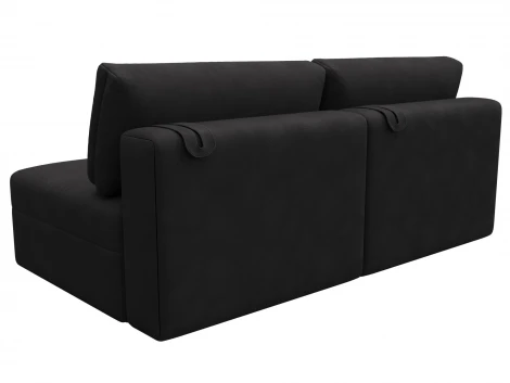 Диван прямой модульный Лига-060 НПБ (ЛДСП,Брус,Фанера/Пластик/Замша/Коричневый) Лига Диванов 129466