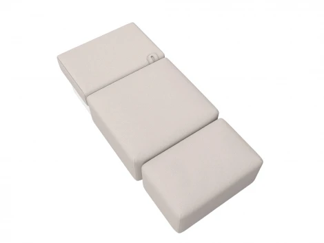 Модули диван и пуф Лига-060 НПБ (ЛДСП,Брус,Фанера,Замша/Бежевый) Лига Диванов 129601