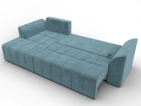 Диван угловой Лига-113 угол левый (ДСП,Велюр/Бирюзовый) Лига Диванов 136722L