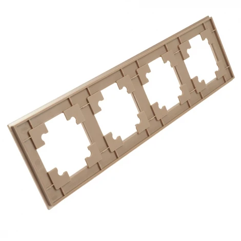 Рамка на 4 поста (шампань) Stekker Катрин 50022