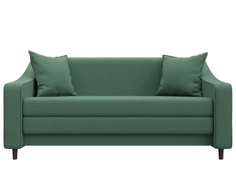 Диван прямой Лига-071 (ЛДСП,Брус,Фанера/Дерево/Рогожка/Зеленый) Лига Диванов 129654
