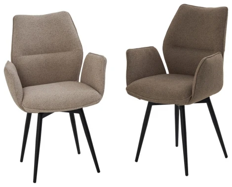 Стул ГРИН 360 град. поворот. цвет NS-05 Капучино, букле / черный каркас M-City 64744