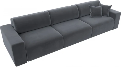 Диван прямой Лига-036 НПБ Классик Лонг (Серый/Велюр) Лига Диванов арт.121327