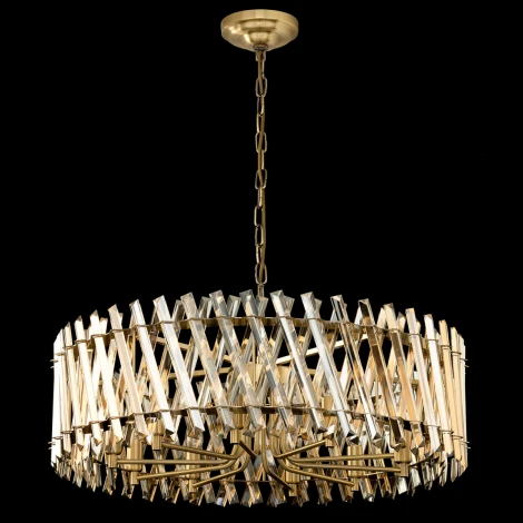 Подвесная люстра Citilux Ингвар CL334293 (220V, хрусталь, на цепи, круглые)