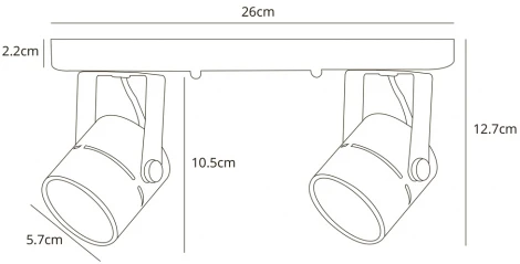 Спот Arte Lamp Mizar A1311PL-2BK (220V)